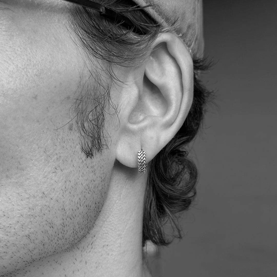 Silver Guard Hoop Earring - Image 6