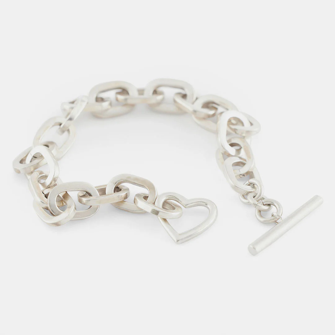 Silver Heart T-Bar Bracelet - Image 7