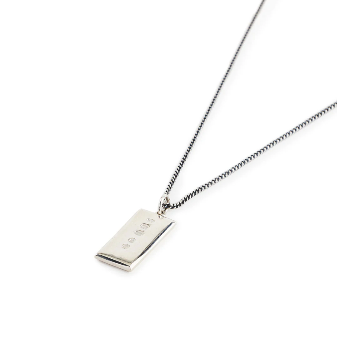 Silver Ingot Pendant Necklace - Image 4