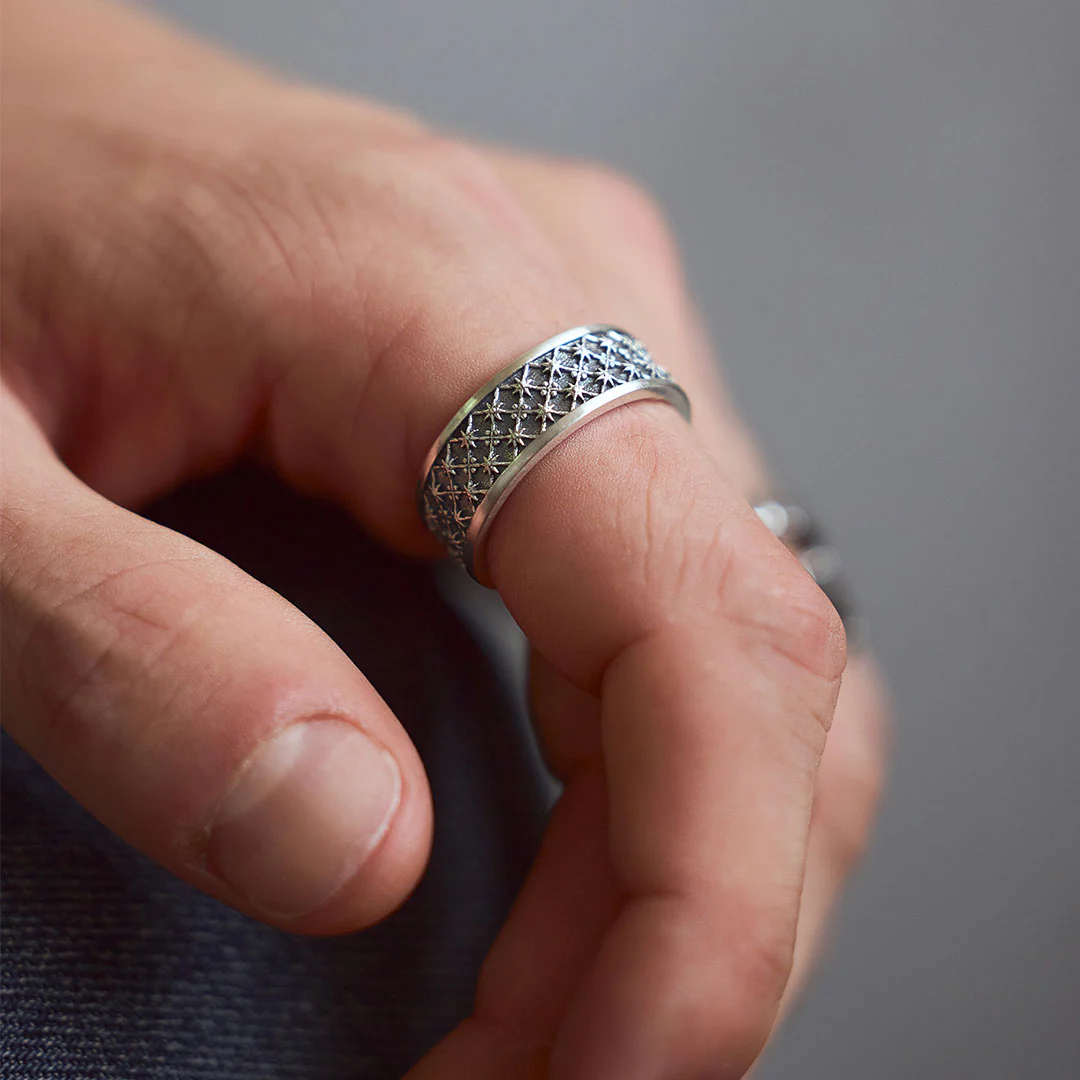 Silver Jacquard Ring - Image 5