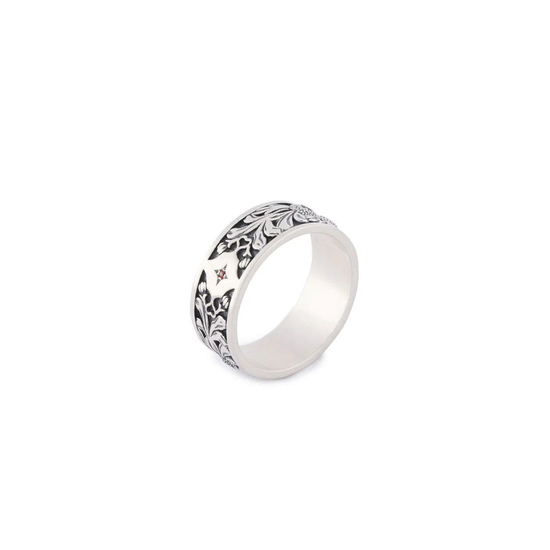 Silver Kabuto Ring - Image 4
