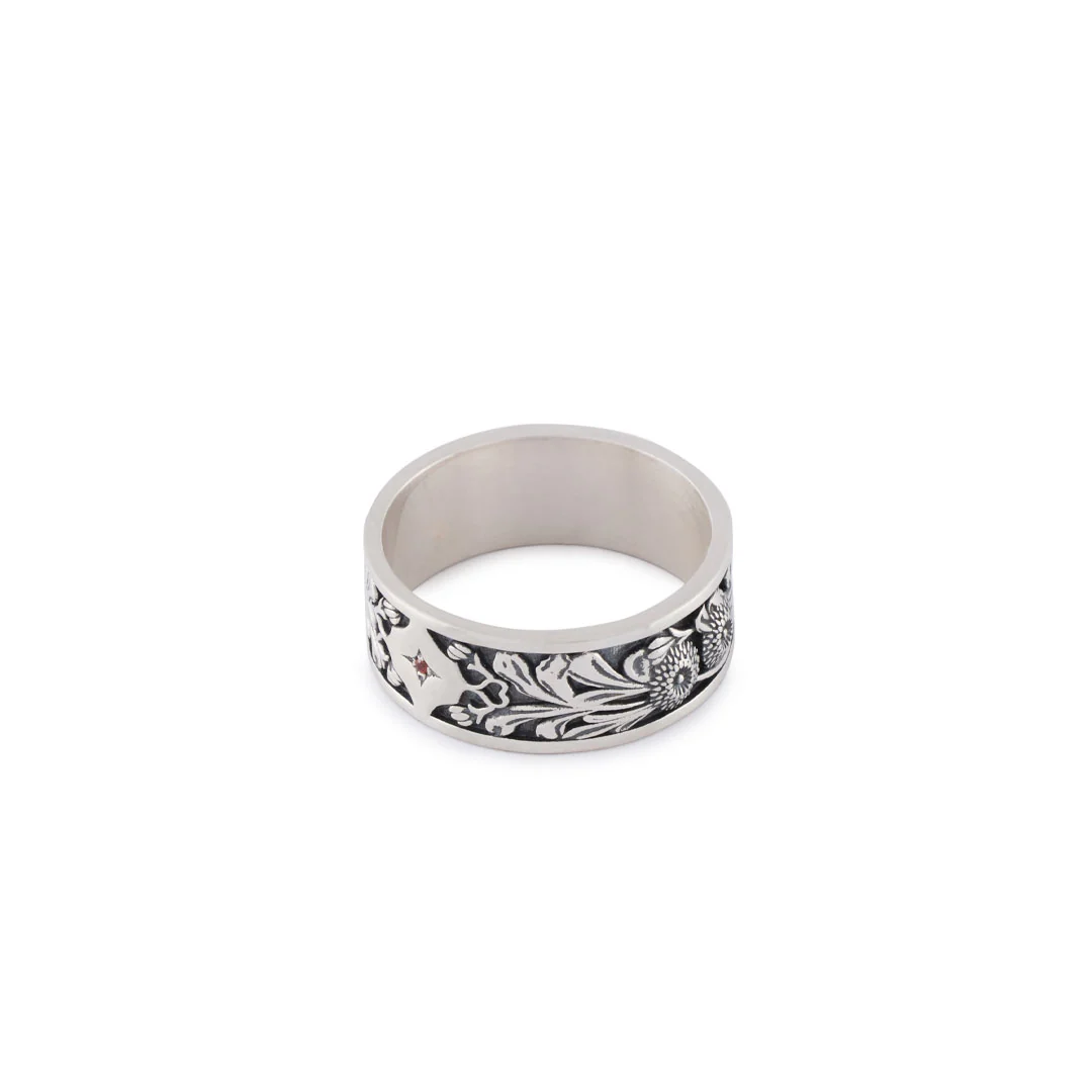 Silver Kabuto Ring - Image 5