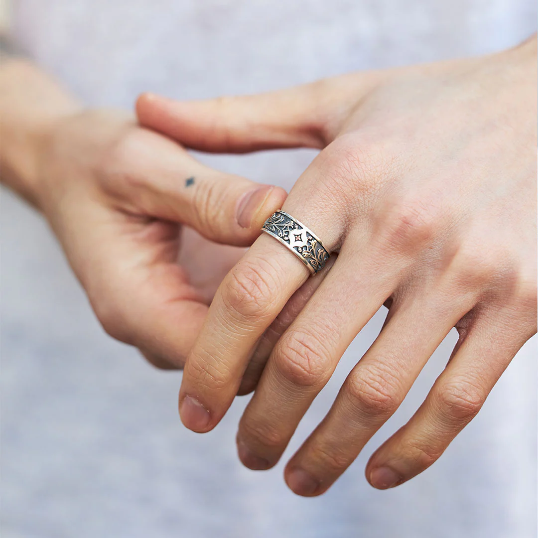 Silver Kabuto Ring - Image 8