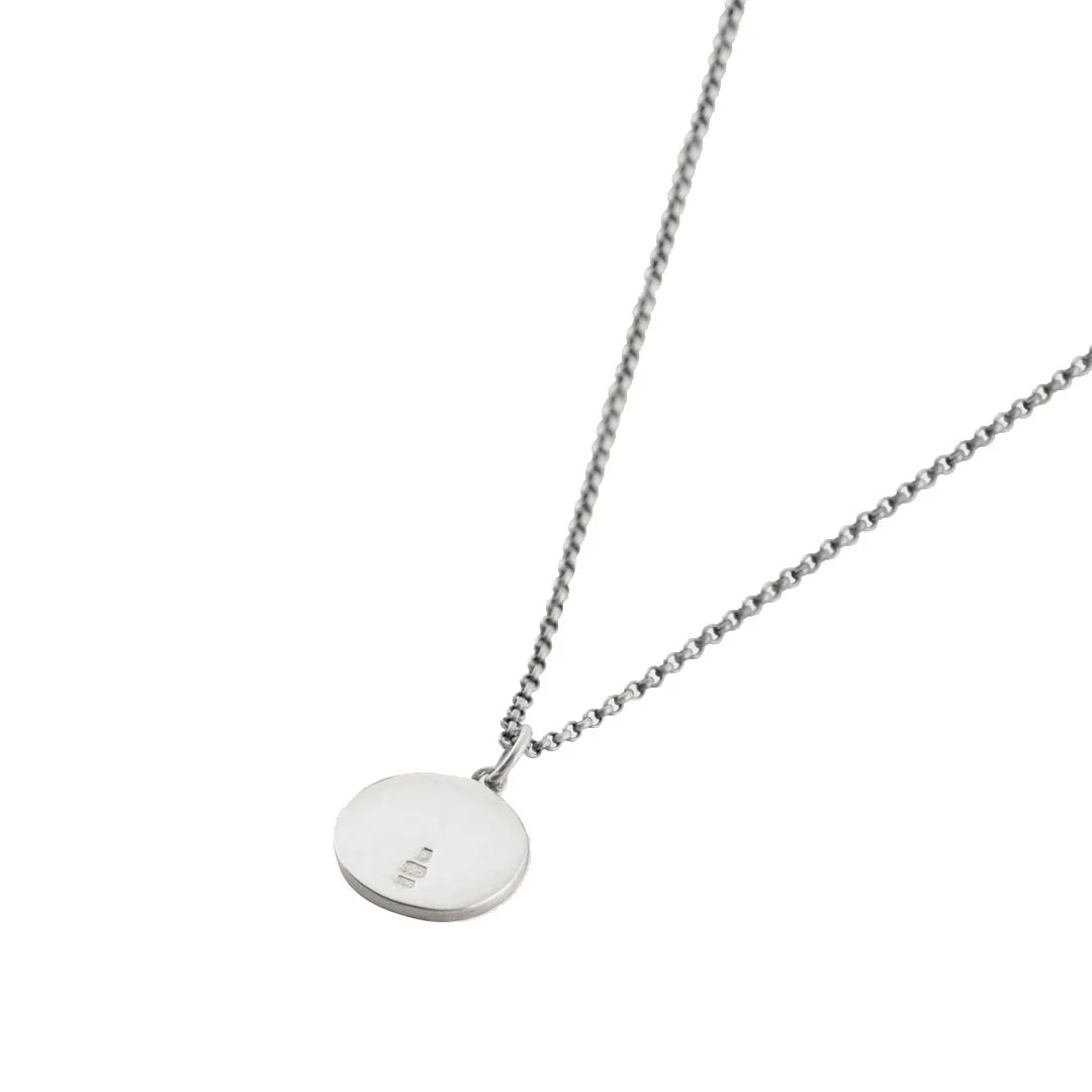 Silver Minimal Hallmark Necklace - Image 4