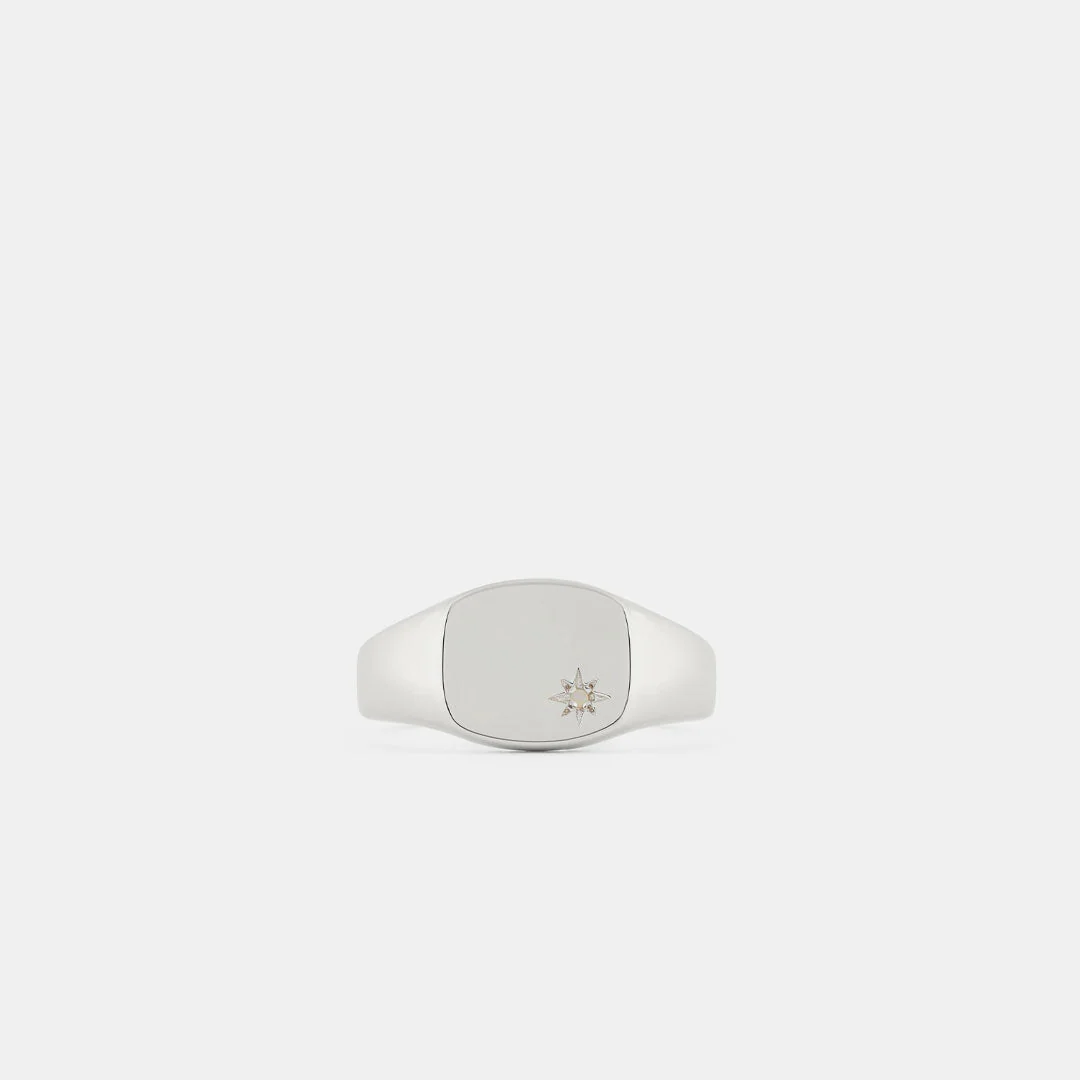 Silver Opal Birthstone Ring - Image 3