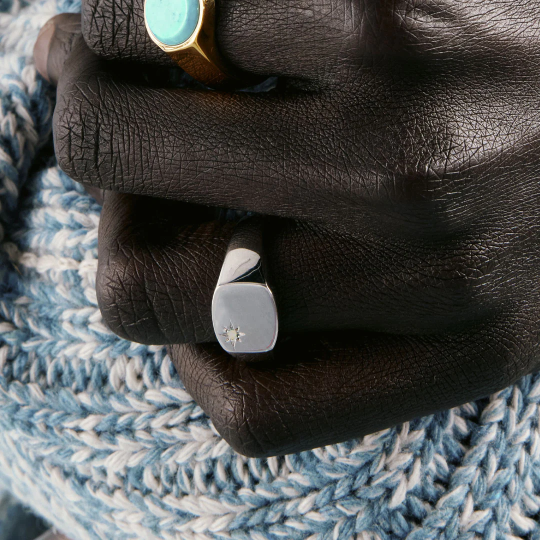 Silver Opal Birthstone Ring - Image 5