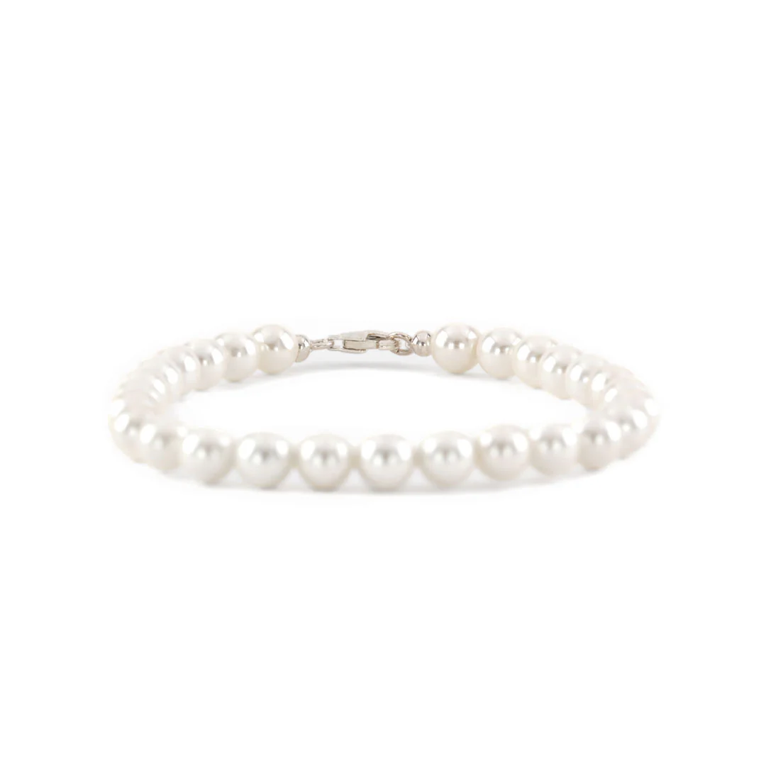 Silver Pearl Bracelet - Image 5