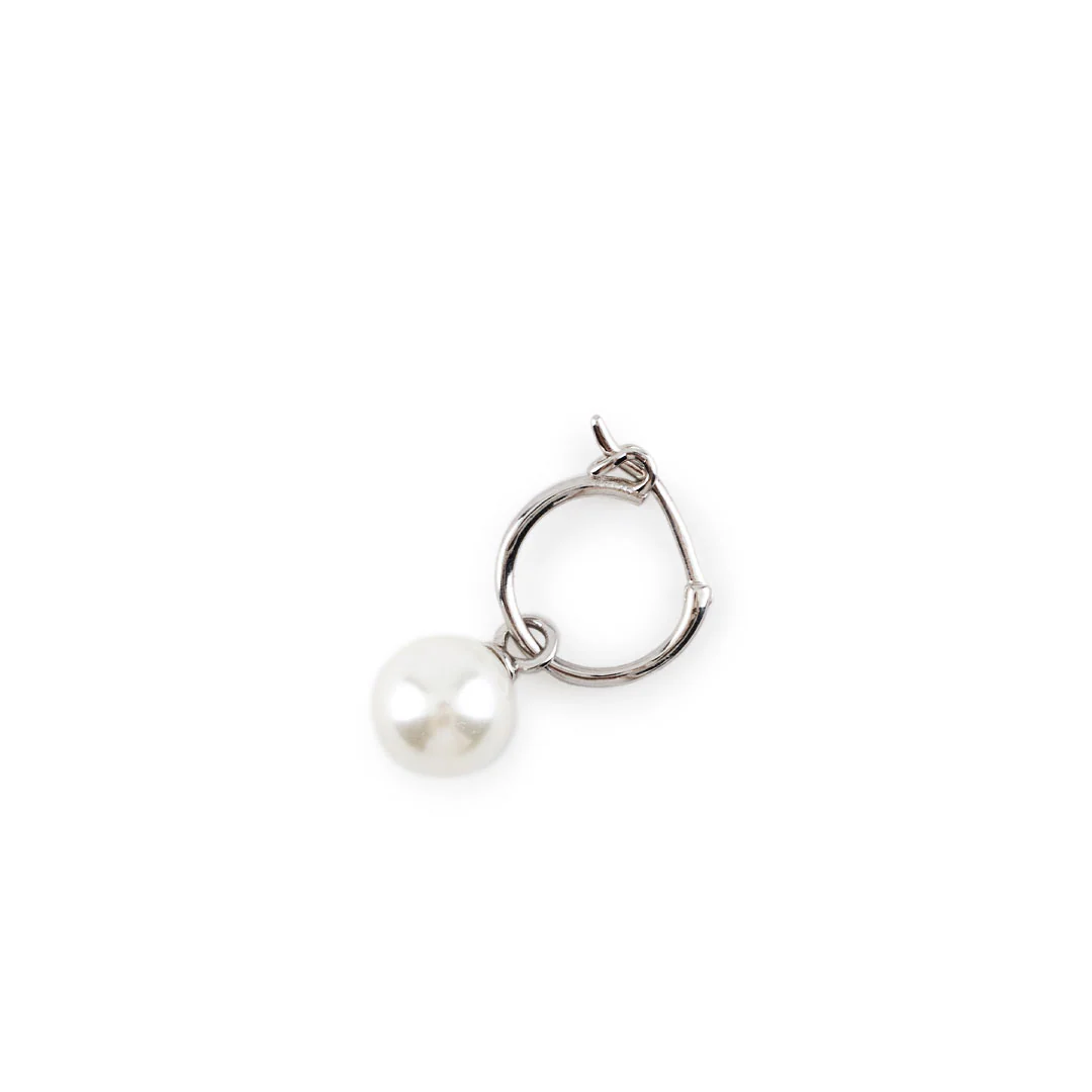 Silver Pearl Drop Earring - Image 4