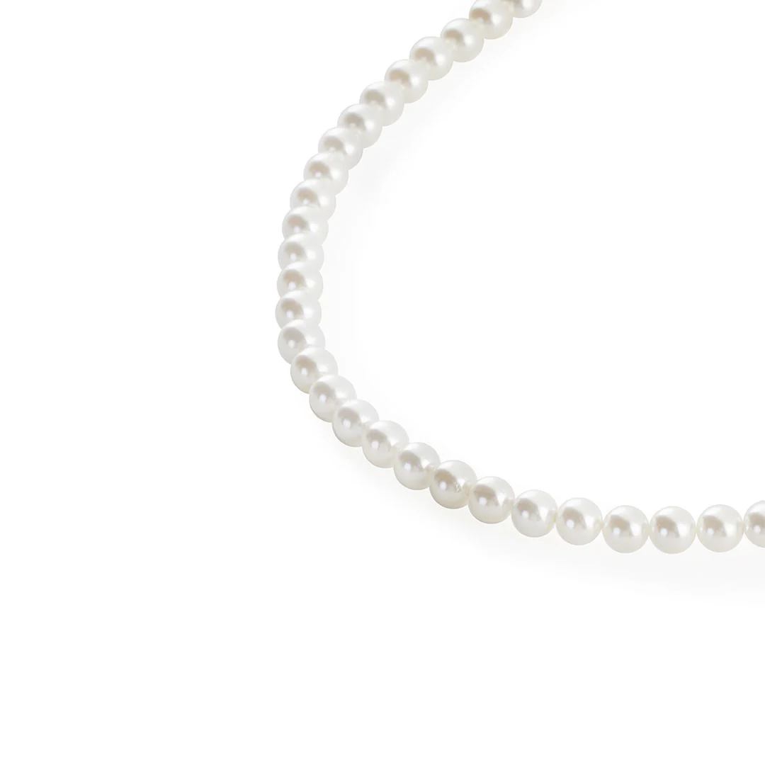 Silver Pearl Necklace - Image 4