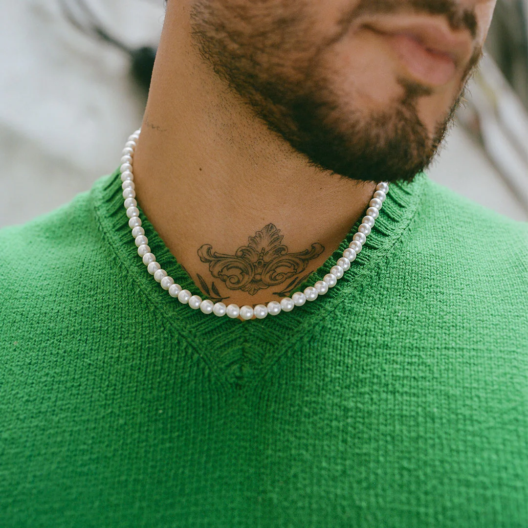 Silver Pearl Necklace - Image 5