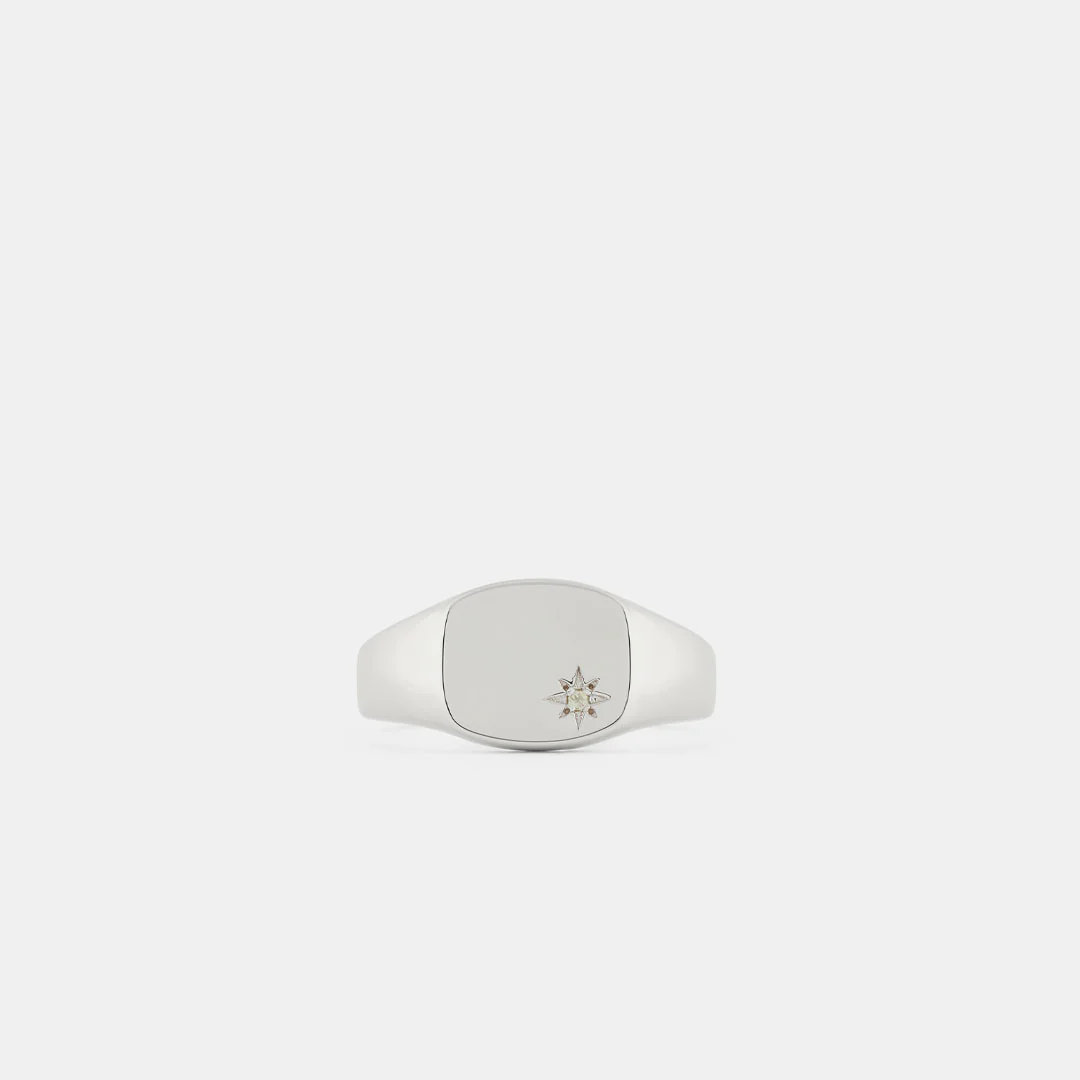 Silver Peridot Birthstone Ring
