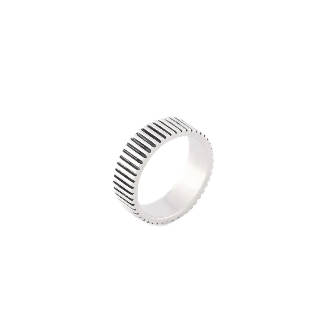 Silver Ridge Band Ring - Image 4