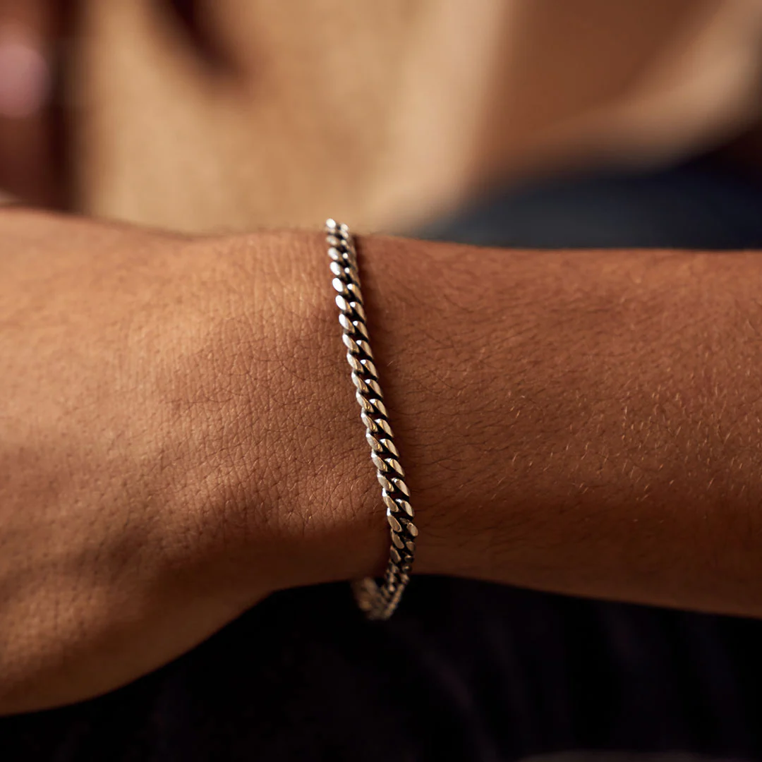 Silver 5mm Curb Bracelet - Image 5