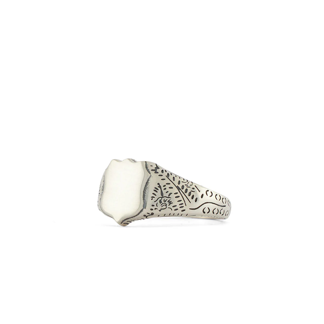 Silver Shield Ring - Image 4