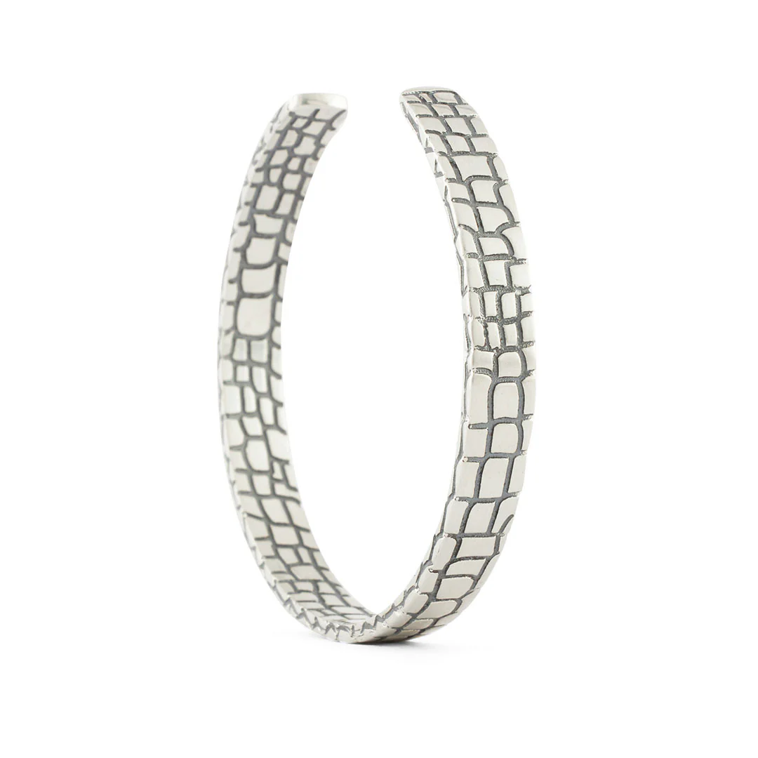 Silver Snake Skin Cuff - Image 4