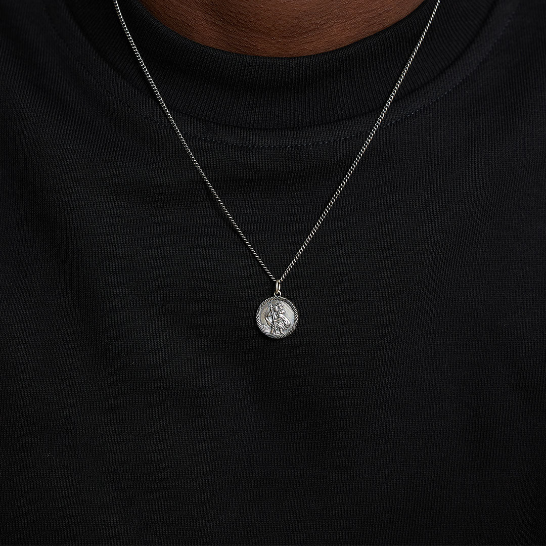 Silver St Christopher Necklace - Image 7
