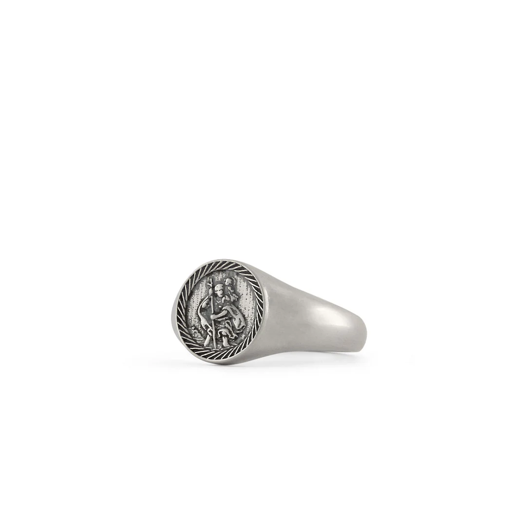 Silver St Christopher Ring - Image 4