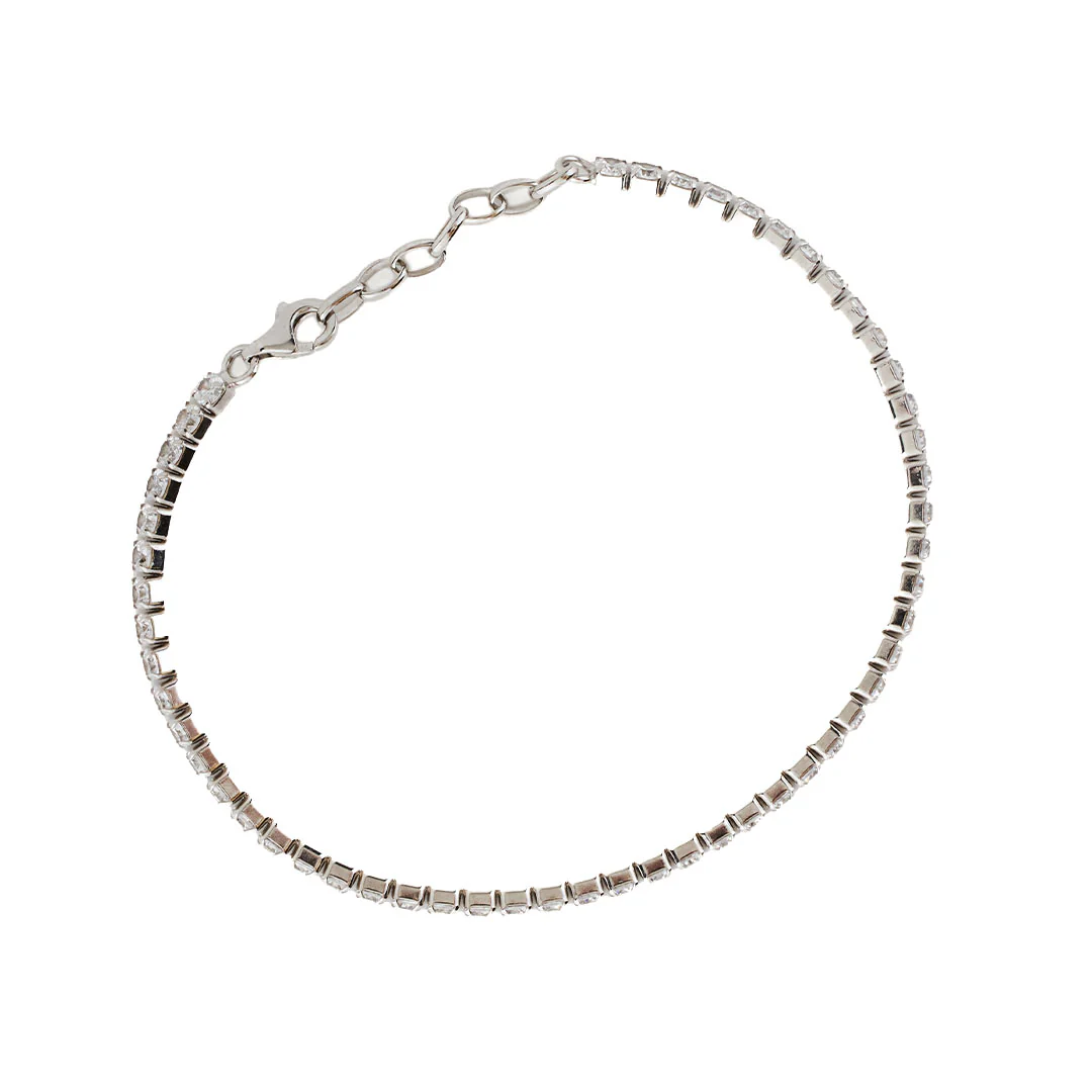Silver Tennis Chain Bracelet - Image 6