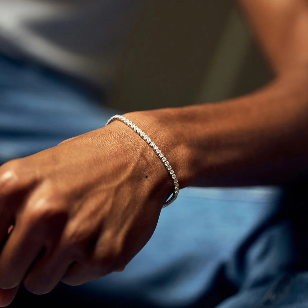 Silver Tennis Chain Bracelet - Image 7