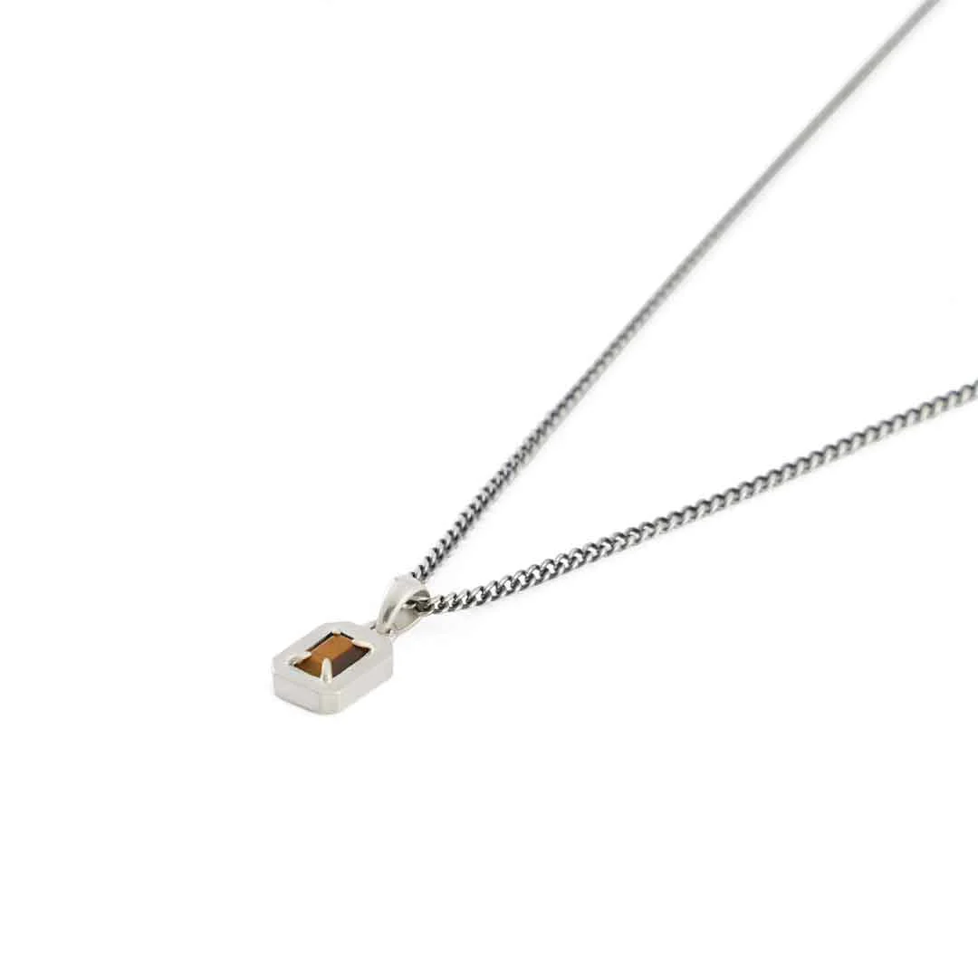 Silver Tigers Eye Blush Necklace - Image 4