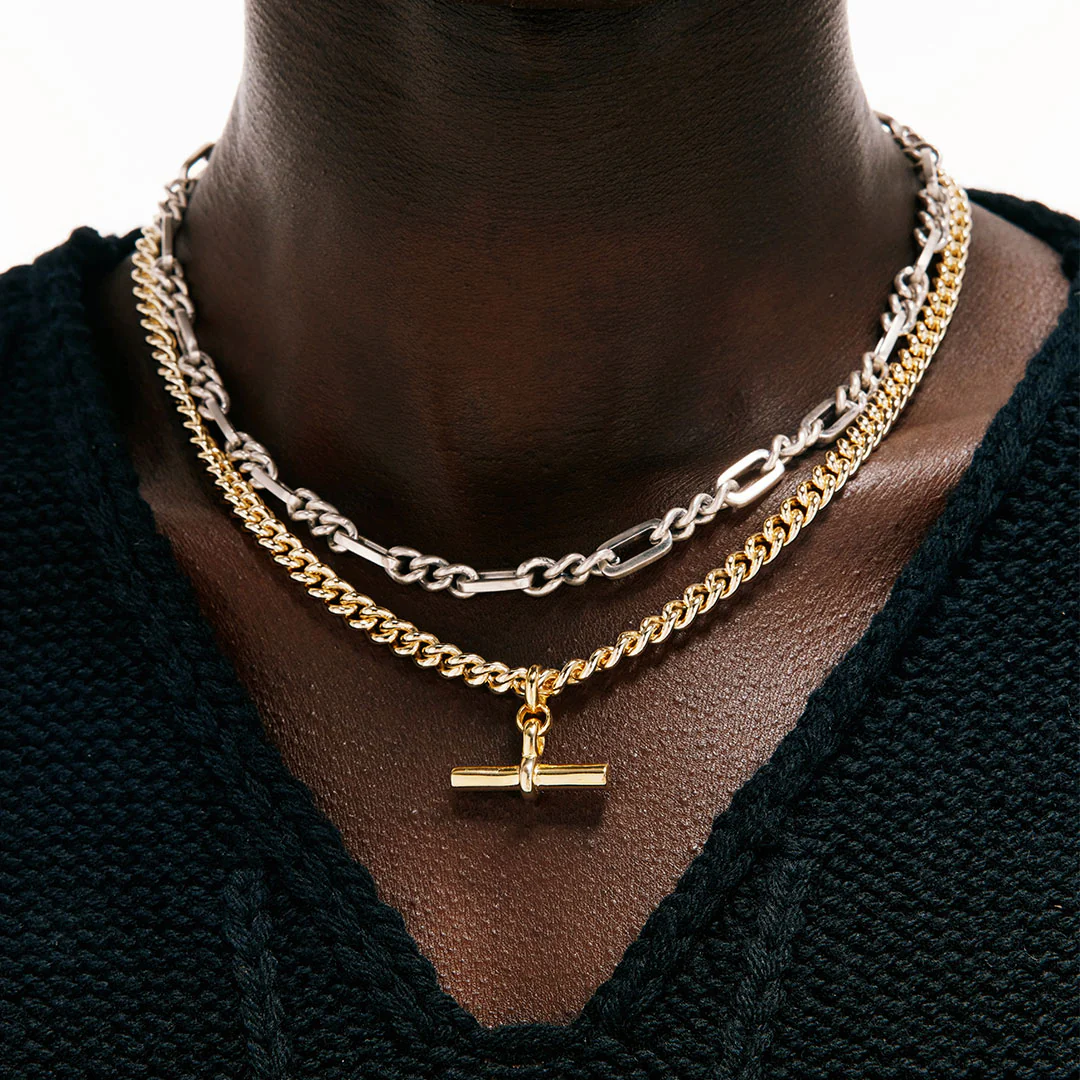 Silver Track Chain Necklace - Image 5