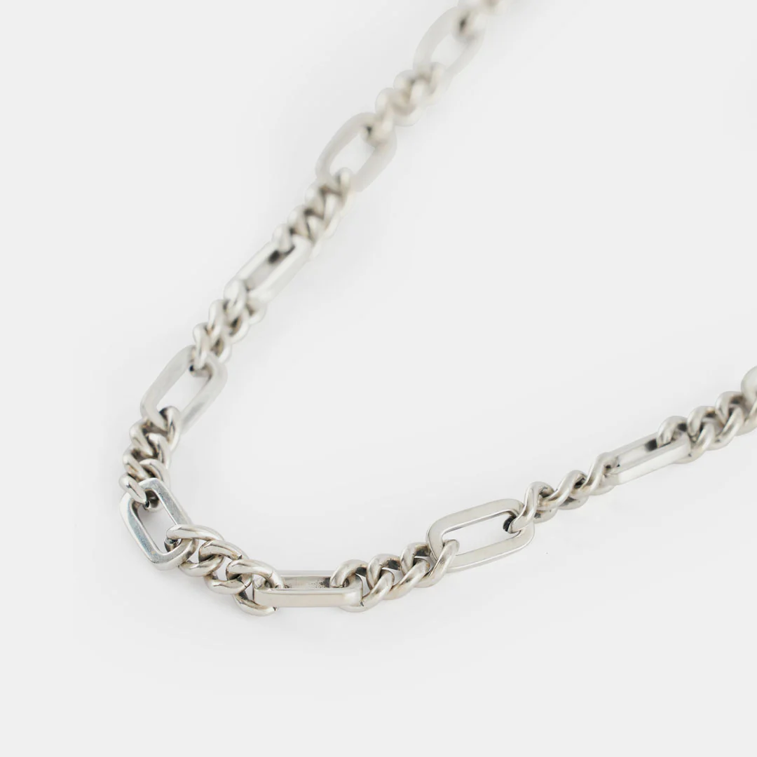 Silver Track Chain Necklace - Image 6
