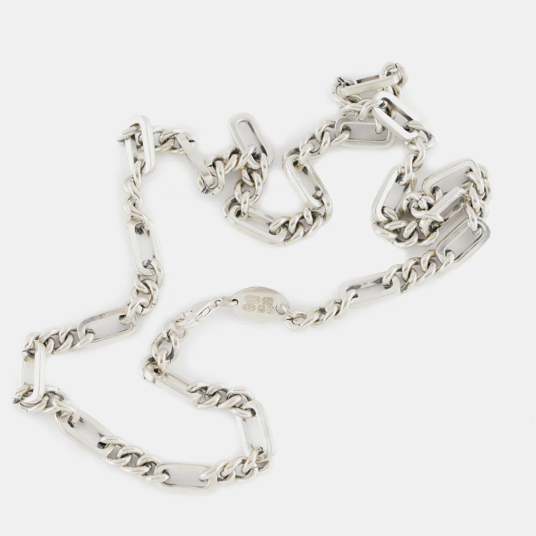 Silver Track Chain Necklace - Image 7