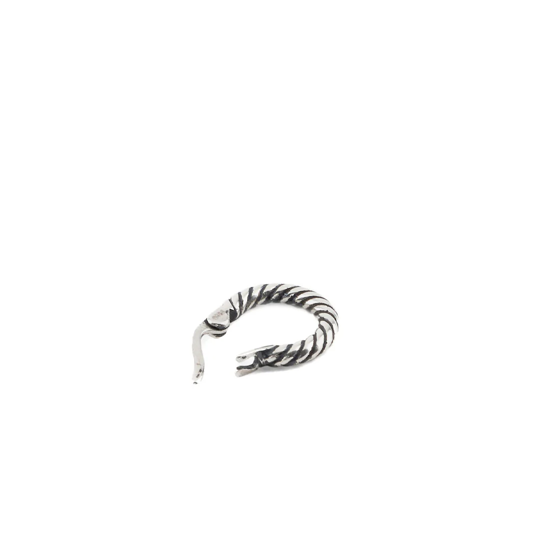 Silver Twist Hoop Earring - Image 5